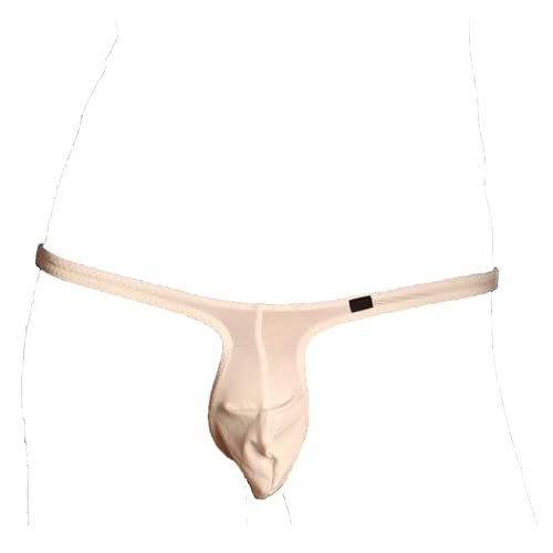 Faringoto Netz-Tanga für Herren, G-String, Micro-Tanga, Bikini-Slip, Weiss/opulenter Garten, Medium von Faringoto