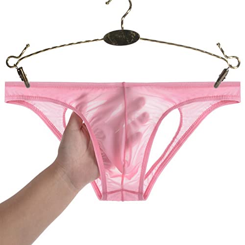 Faringoto Niedrige Taille Slip für Herren Herren Unterwäsche Stretch Tasche Sexy G-String, rose, 36 von Faringoto