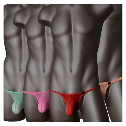 Faringoto Sissy Dessous für Herren – Netzhöschen, T-Rücken, G-String-Design, Tangas (kleine Größe), Grün + Rosa + Rot + Orange, Large von Faringoto