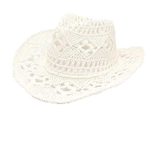 Faringoto Strohhut Western Cowboy Hut handgefertigt Strand Filz Sonnenhüte Party Cap, weiß, Einheitsgröße Faringoto Strohhut Western Cowboy Hut handgefertigt Strand Filz Sonnenhüte Party Cap, weiß, Einheitsgröße von Faringoto
