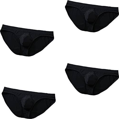 Faringoto Ultraleichte und atmungsaktive Ice Silk Herren Atmungsaktive Micro Mesh Slip Relax at Night Unterhose, 4 Schwarz, XL von Faringoto