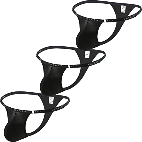Faringoto Verstellbare atmungsaktive Unterwäsche, einfache, bequeme G-Strings aus Eisseide, 3 Schwarz, Einheitsgröße Faringoto Verstellbare atmungsaktive Unterwäsche, einfache, bequeme G-Strings aus Eisseide, 3 Schwarz, Einheitsgröße von Faringoto