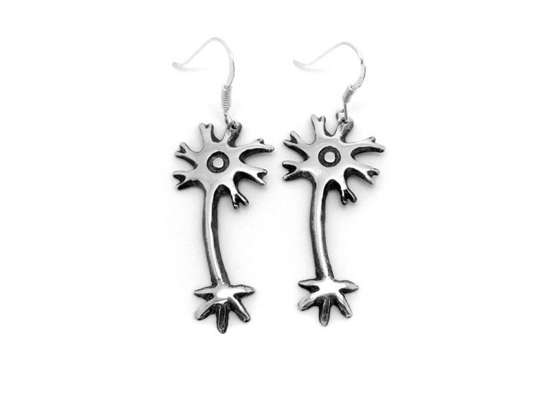 Baumeln Zinn Neuron Ohrringe Wissenschaft Schmuck Auf Edelstahl Haken von Farjil