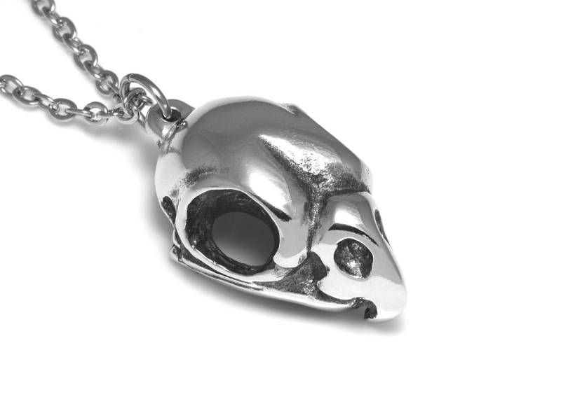 Cockatiel Skull Halskette, Handgemachter Papagei Vogel Anhänger Aus Zinn von Farjil