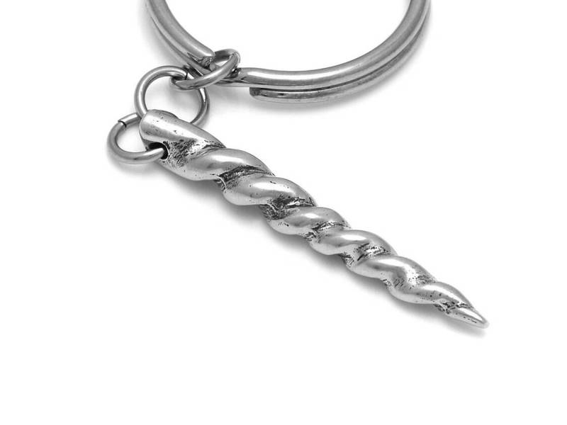 Einhorn Horn Schlüsselanhänger, Handgemachter Fantasy Animal Schlüsselanhänger von Farjil