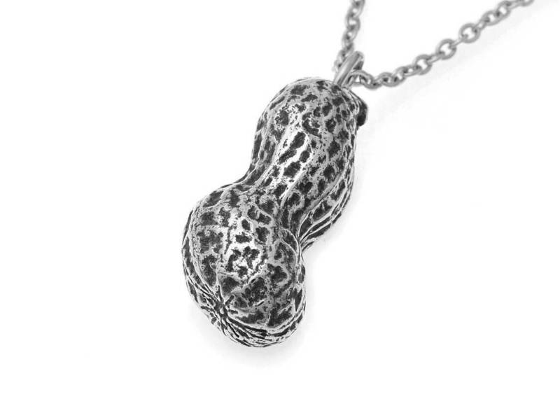 Erdnuss Halskette, Goober Shell Nuss Schmuck in Zinn von Farjil