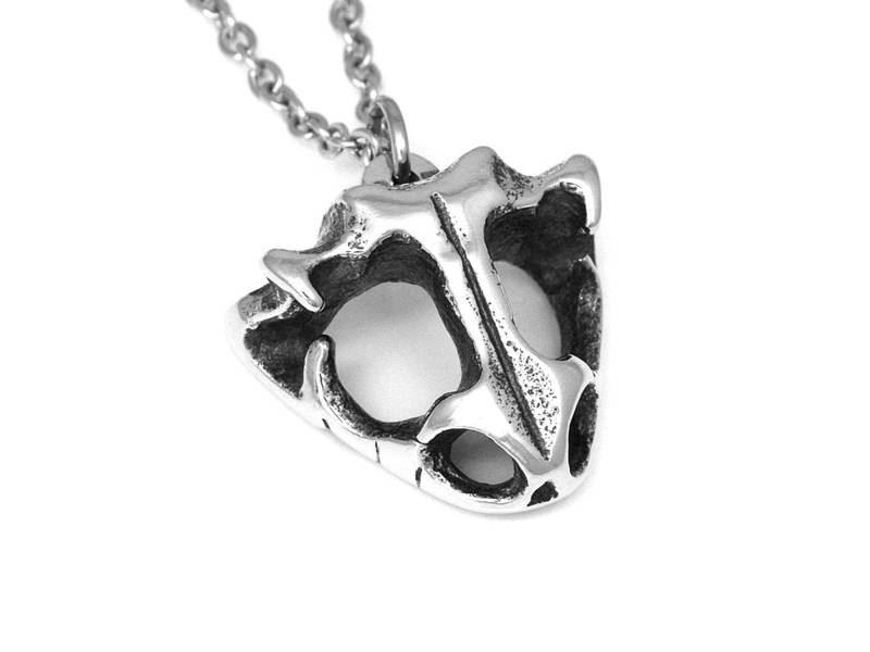 Frosch Schädel Halskette, Amphibia Kopf Schmuck in Zinn von Farjil