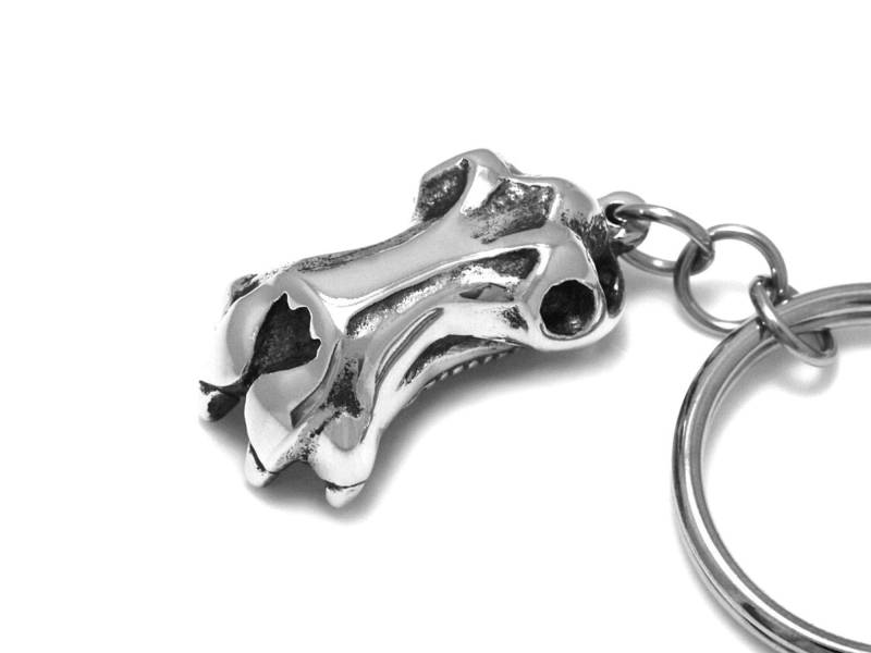 Hippo Skull Keychain, Hippopotamus Schlüsselanhänger in Zinn von Farjil
