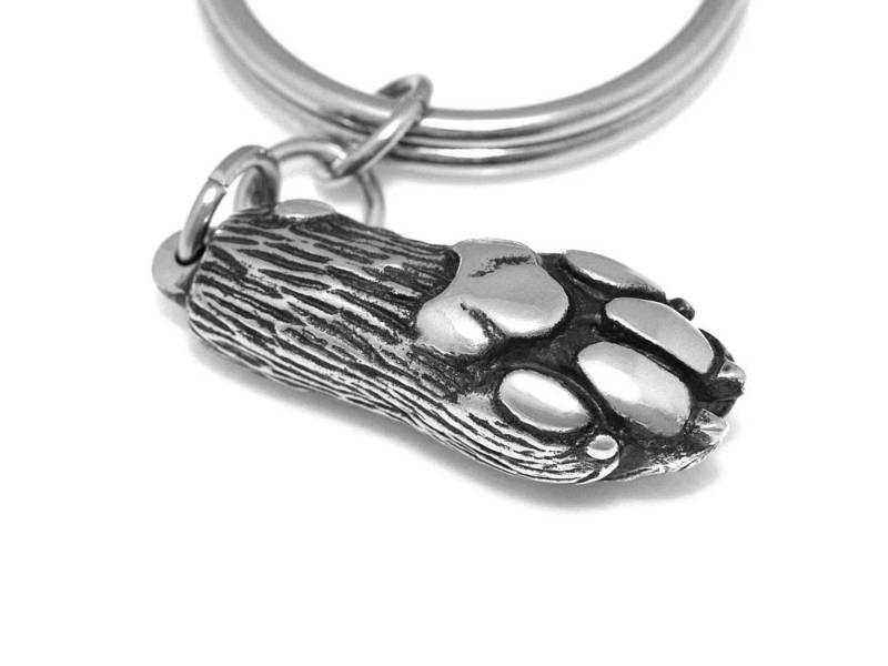 Hunde Pfote Schlüsselanhänger, K9 Schlüsselanhänger in Zinn von Farjil