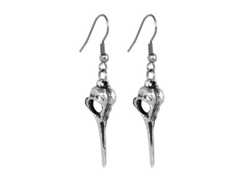 Kleine Kolibri Schädel Ohrringe, Handgeschnitzte Vogel Schmuck von Farjil