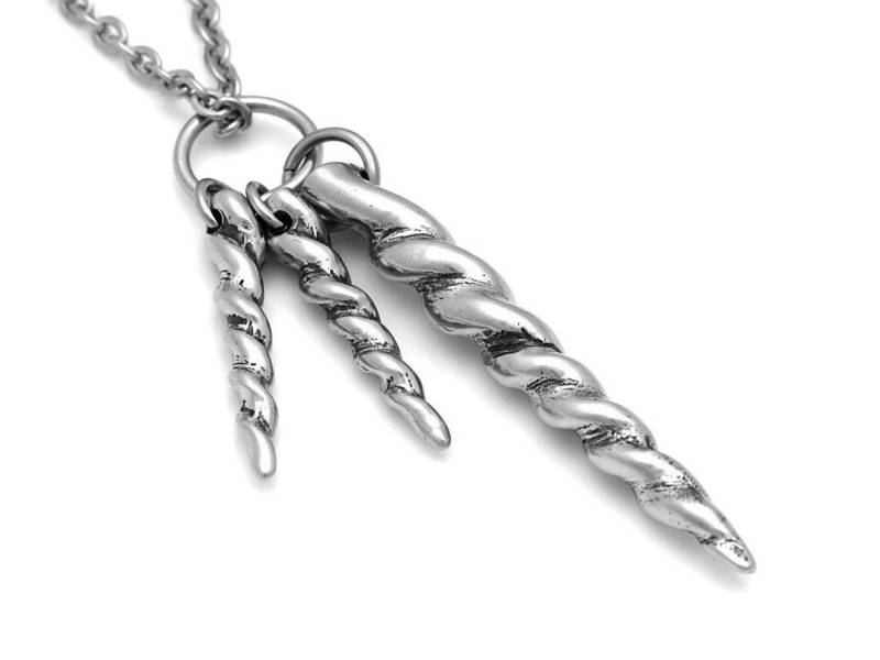 Mutter Und Kinder Halskette Mit Einhorn Horn Charms, Familien Schmuck von Farjil