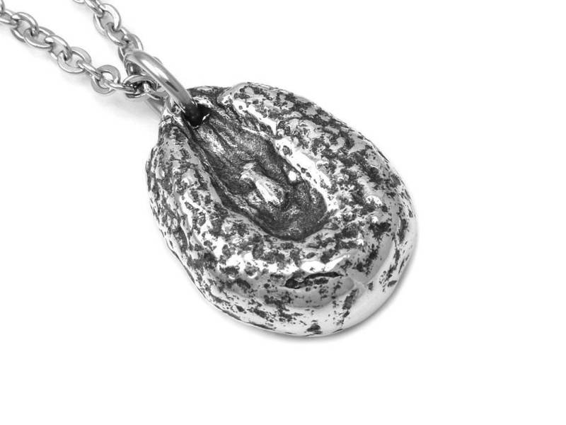 Riesige Geröstete Mais Halskette, Lebensmittel Schmuck, Natur Anhänger in Zinn von Farjil