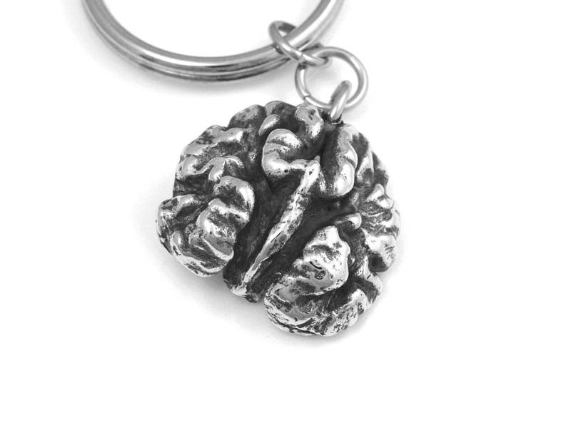 Walnuss-Schlüsselbund, Natur-Nuss-Essen-Schlüsselanhänger Aus Zinn von Farjil