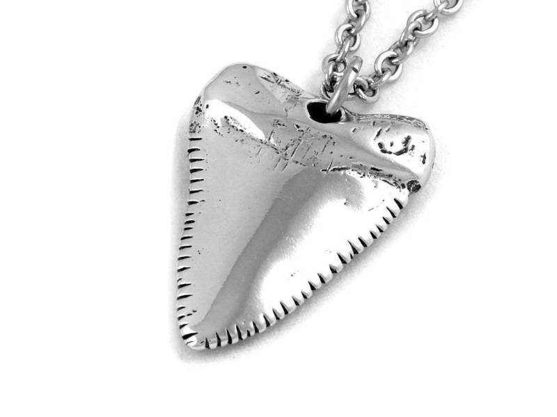 Weißer Hai Zahn Halskette Ozean Tier Anhänger Meer Schmuck von Farjil