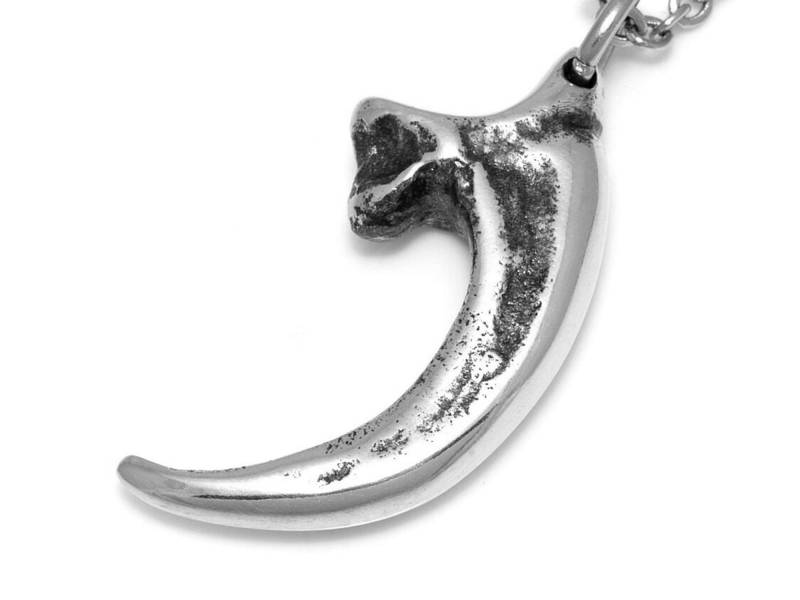 Weißkopfseeadler Talon Anhänger Halskette, Handgemachte Vogel Kralle Schmuck Aus Poliertem Zinn von Farjil