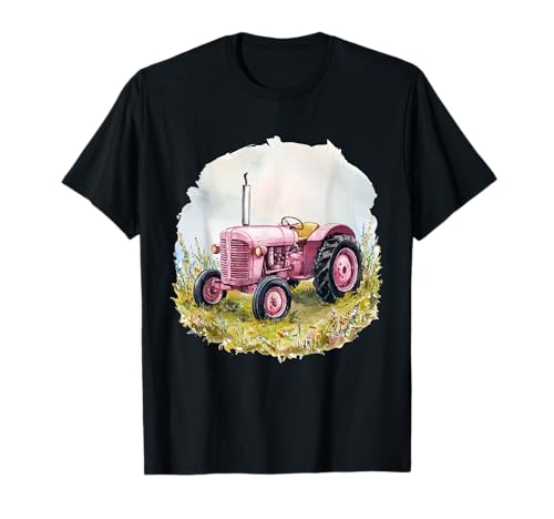 Bauernhofmädchen rosa Traktor Frauen Design T-Shirt Bauernhofmädchen rosa Traktor Frauen Design T-Shirt von Farm Girl Pink Tractor designs