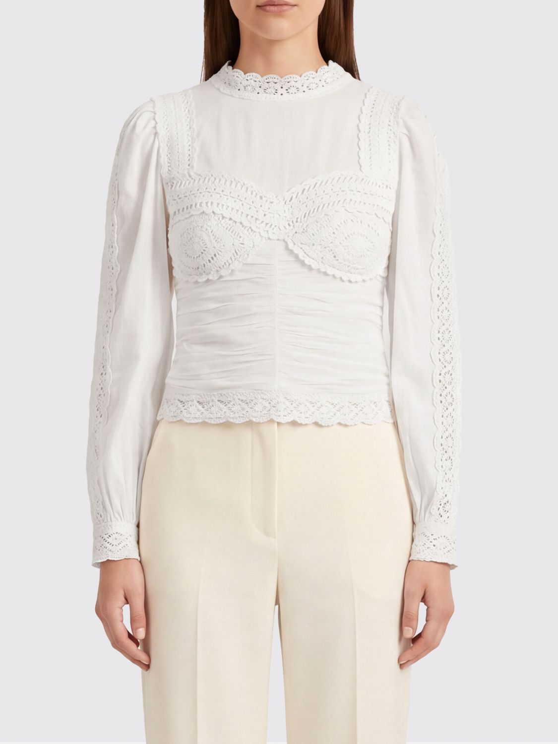 FARM RIO Baumwollbluse mit Einsätzen von Farm Rio