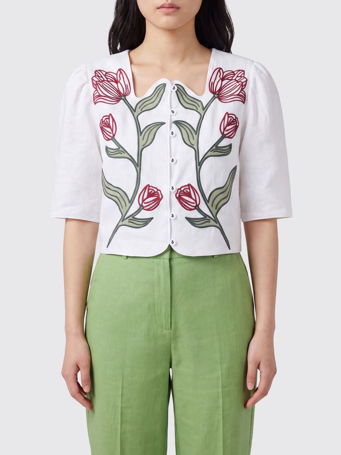 FARM RIO Hemdbluse Damen Farbe Weiß von Farm Rio