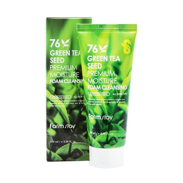 Farm Stay - 76 Green Tea Seed Premium Moisture Foam Cleansing - 100ml von Farm Stay