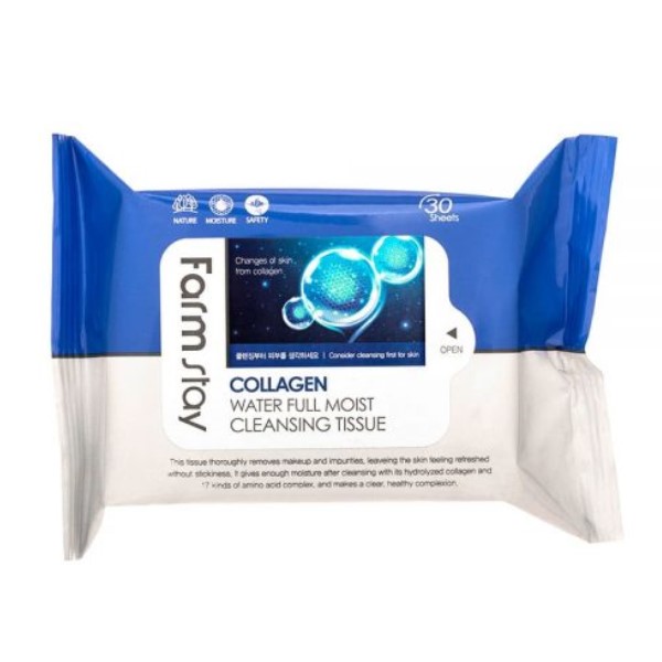 Farm Stay - Collagen Water Full Moist Cleansing Tissue - 30stücke von Farm Stay
