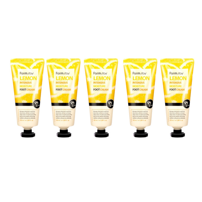Farm Stay - Lemon Intensive Moisture Foot Cream - 100ml (5ea) Set von Farm Stay