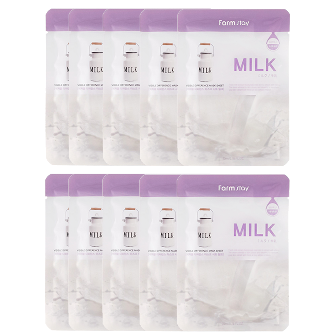 Farm Stay - Visible Difference Mask Sheet - Milk - 10stück von Farm Stay