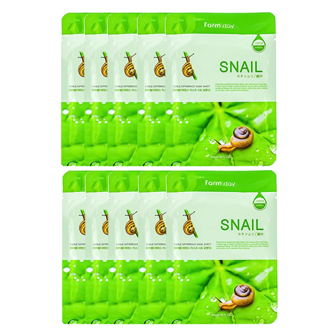 Farm Stay - Visible Difference Mask Sheet - Snail - 10stück von Farm Stay