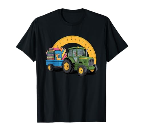 Back to School Tractor Farm Boys T-Shirt von Farm Tractor for School Kids and Boys