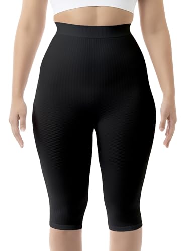 FarmaCell 123 (Schwarz, 2XL/3XL) Massierende reduzierende Miederhose Hohe Taille unter dem Knie von FarmaCell