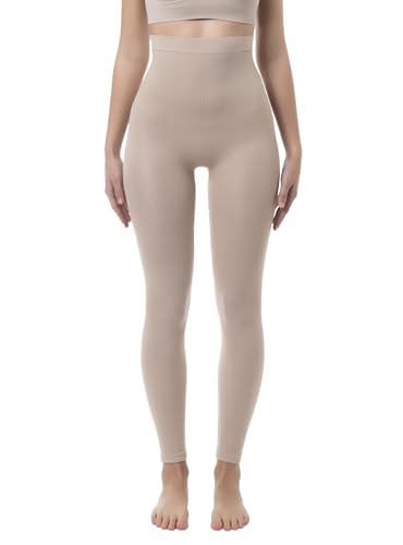 FarmaCell 133 (Beige, 4XL/5XL) Massierende Leggings hohe Taille Anti Cellulite von FarmaCell