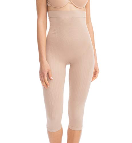 FarmaCell 323 (Beige, 4XL/5XL) Massierende Figurformende Lange Hose mit Pushup und Anti Cellulite Effekt von FarmaCell