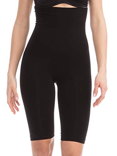 FarmaCell Body Shaper Damen 603y – Shapewear Damen Schlankmachend, Bauchweg Hose Anti-Cellulite, Skims Shapeware Figurformend Mit Hoher Taille.(Schwarz, 5XL) von FarmaCell