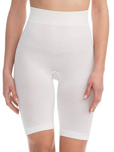 FarmaCell Bodyshaper 603B (Elfenbein, 4XL/5XL) Formende Stütz-Shorts/Kurze Hose mit Bauchbandage - leichtes und erfrischendes NILIT Breeze Gewebe von FarmaCell