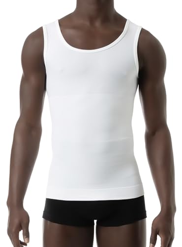 FarmaCell Man 417B (Weiß, S) Herren-Unterhemd figurformend mit leichten erfrischendem Breeze Garn von FarmaCell