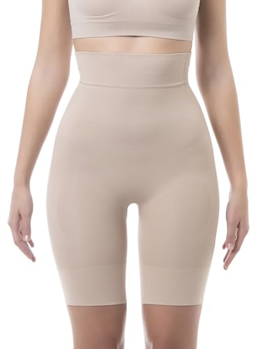 FarmaCell Shape 603 (Beige, 5XL) Figurformende Shorts aus Mikrofasern hohe Taille von FarmaCell