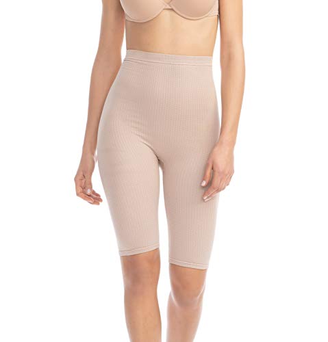 FarmaCell 113 (Beige, M/L) Shorts Hohe Taille, massierende und reduzierende Hose, Anti-Cellulite von FarmaCell