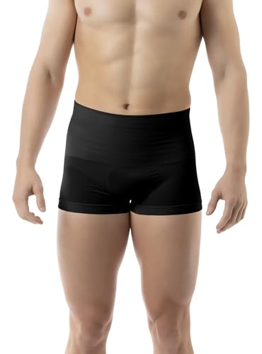 FarmaCell Man 402 (Schwarz, XXL) Modellierende Boxershorts Herren aus Baumwolle mit elastischem Band von FarmaCell