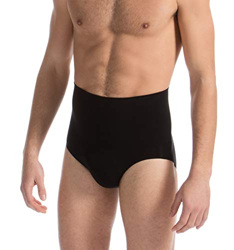 FarmaCell Man 411 (Schwarz, XL) Herren-Slip Baumwolle mit modellierender Bauchbinde von FarmaCell