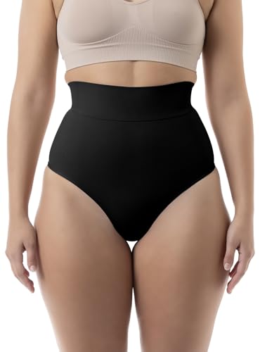 FarmaCell Shape 600 (Schwarz, XL) Figurformender String aus Mikrofasern Con pancera von FarmaCell