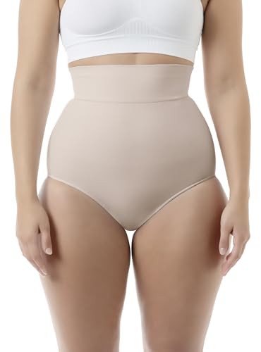 FarmaCell Shape 601 (Beige, XXL) Figurformende Kompressionsslips aus Mikrofasern mit Bauchbinde von FarmaCell