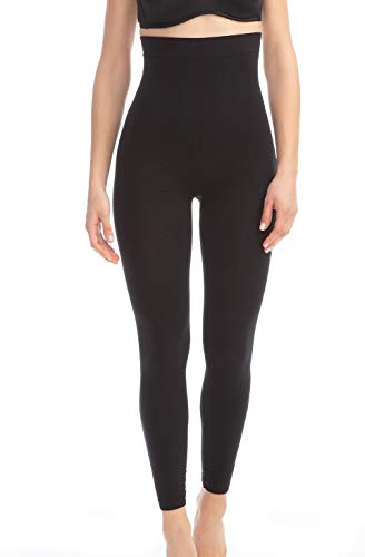 FarmaCell 133 (Schwarz, L/XL) Massierende Leggings hohe Taille Anti Cellulite von FarmaCell