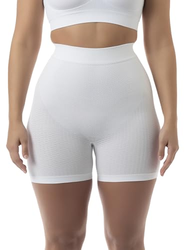 FarmaCell 302 (Weiss, M/L) Massierende Mini Shorts mit Pushup Effekt auf das Gesäß von FarmaCell