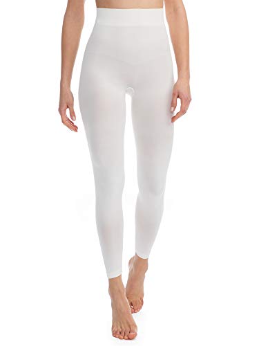 FarmaCell Leggings Damen High Waist 609b – Leggings Push Up, Kompressionsleggins Damen, Modellierende Und Leichte Shapewear.(Elfenbein, S/M) von FarmaCell