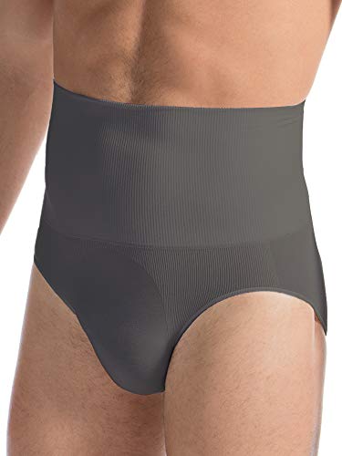 FarmaCell Man 411 (Grau, L) Herren-Slip Baumwolle mit modellierender Bauchbinde von FarmaCell