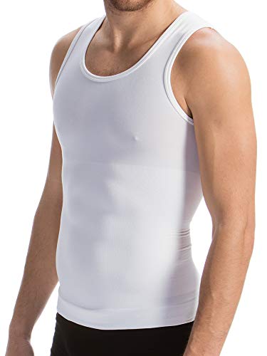 FarmaCell Man 417B (Weiß, M) Herren-Unterhemd figurformend mit leichten erfrischendem Breeze Garn von FarmaCell