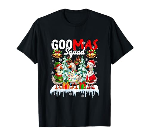 Christmas Squad Three Santa Reindeer Elf Gooses Farmer Kids T-Shirt von Farmer Christmas Costume