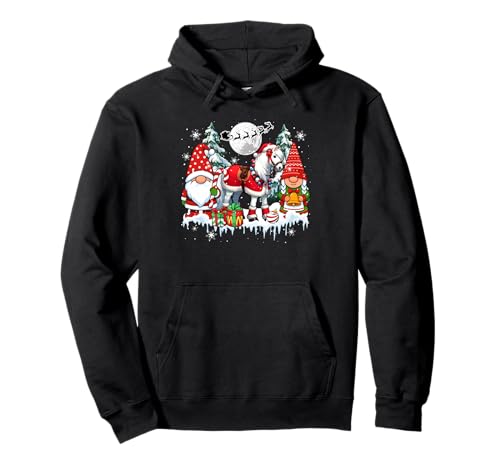 Paar Zwerge Weihnachtsmann Pferd Weihnachtsbäume Bauer Familie Kinder Pullover Hoodie von Farmer Christmas Costume