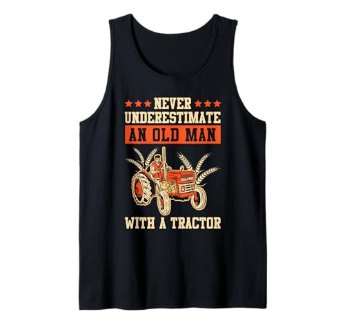 Herren Unterschätzen Sie Niemals einen Alten Mann mit Traktor Tank Top Herren Unterschätzen Sie Niemals einen Alten Mann mit Traktor Tank Top von Farmer Farmer Gift Idea