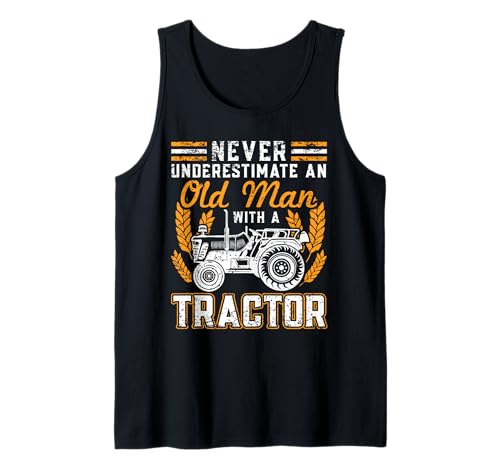 Herren Unterschätzen Sie Niemals einen Alten Mann mit einem Traktor Tank Top Herren Unterschätzen Sie Niemals einen Alten Mann mit einem Traktor Tank Top von Farmer Farmer Gift Idea