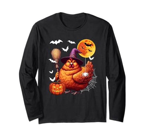 Chicken Coplay Witch Halloween Fat Costume Owner Farmer Kids Langarmshirt Chicken Coplay Witch Halloween Fat Costume Owner Farmer Kids Langarmshirt von Farmer Halloween Costume